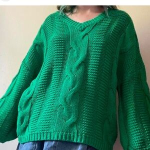 Oversized chunky knit sweater